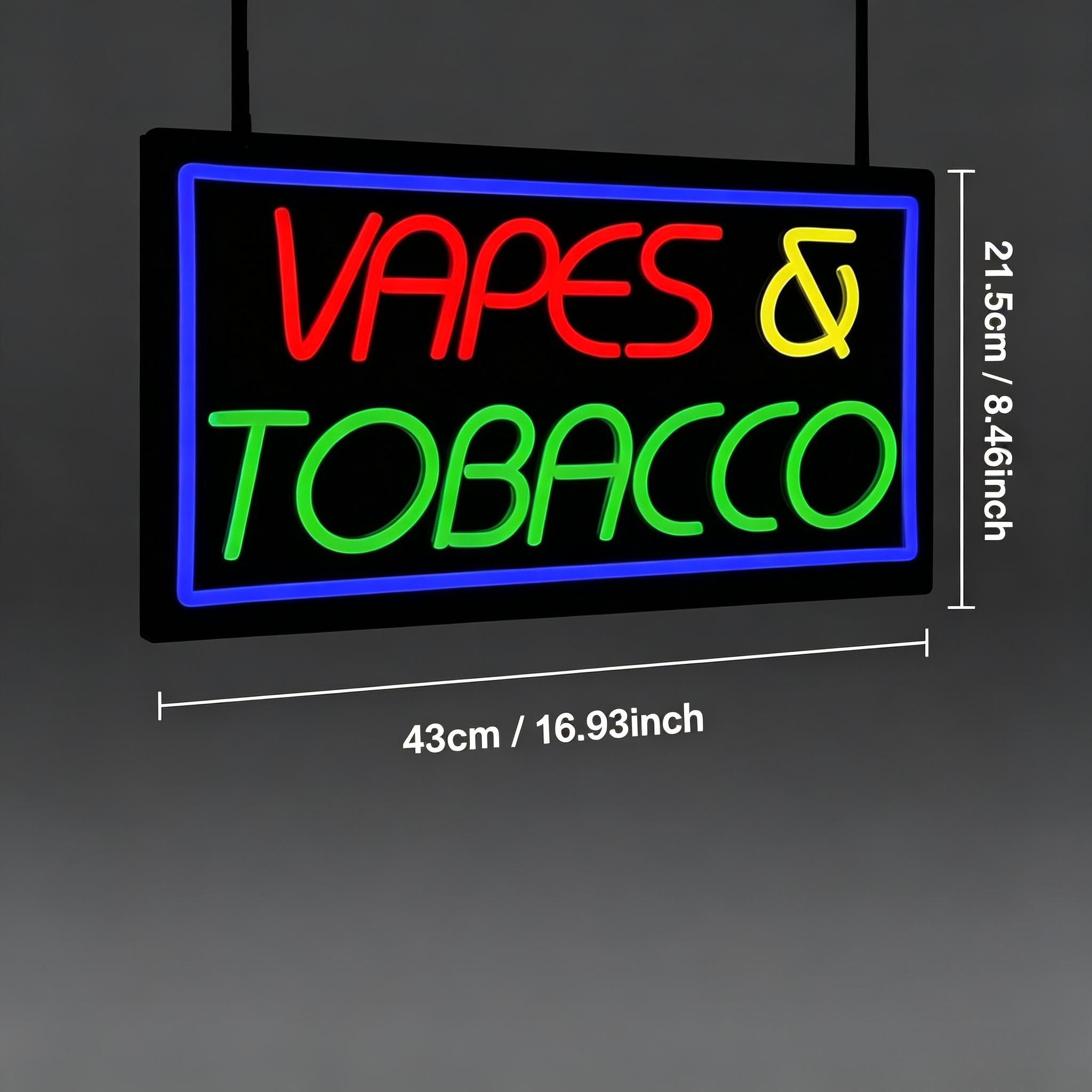 Tobacco and Vape Neon Sign USB - Vaping Store review and price