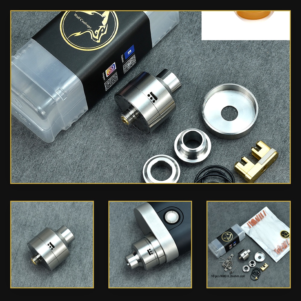 Wolfcoolvape Nisshoku RDA Atom - Accessories For Vaping review and price